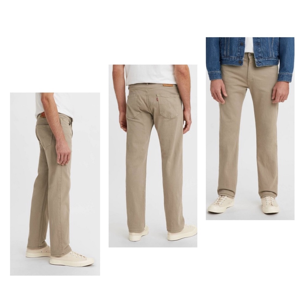 Levi’s 505 regular fit 5 pocket zip fly straight jeans 34x32 - tan